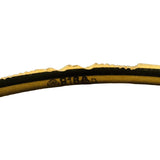 Pair of 22k Yellow Gold 25.2g Solid Fancy Slip On Small Bangle Bracelets 7"