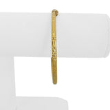 22k Yellow Gold 14g Diamond Cut 3.5mm Bangle Bracelet 7.85"