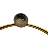 22k Yellow Gold 14g Diamond Cut 3.5mm Bangle Bracelet 7.85"