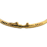 22k Yellow Gold 14g Diamond Cut 3.5mm Bangle Bracelet 7.85"