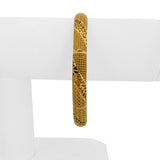 21k Yellow Gold 17g Fancy Beaded 8mm Large Bangle Bracelet 8.5"