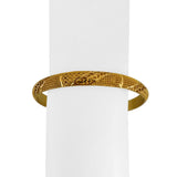 21k Yellow Gold 17g Fancy Beaded 8mm Large Bangle Bracelet 8.5"