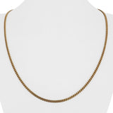 19k Portuguese Yellow Gold 12.6g Solid Thin 2.2mm Curb Link Chain Necklace 22"