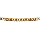 19k Portuguese Yellow Gold 12.6g Solid Thin 2.2mm Curb Link Chain Necklace 22"