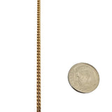 19k Portuguese Yellow Gold 12.6g Solid Thin 2.2mm Curb Link Chain Necklace 22"