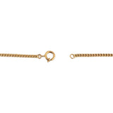 19k Portuguese Yellow Gold 12.6g Solid Thin 2.2mm Curb Link Chain Necklace 22"
