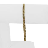 18k Yellow Gold 3.5g Hollow Light 4.5mm Fancy Curb Link Bracelet Italy 8"