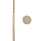 18k Yellow Gold 3.5g Hollow Light 4.5mm Fancy Curb Link Bracelet Italy 8"