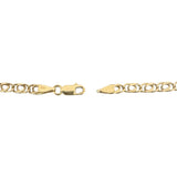 18k Yellow Gold 3.5g Hollow Light 4.5mm Fancy Curb Link Bracelet Italy 8"