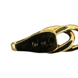 18k Yellow Gold 3.5g Hollow Light 4.5mm Fancy Curb Link Bracelet Italy 8"