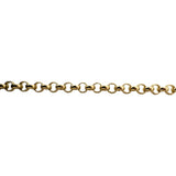 18k Yellow Gold 3.1g Hollow Light Milor 3.5mm Rolo Link Bracelet Italy 7"