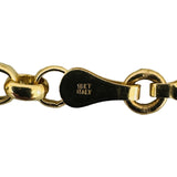 18k Yellow Gold 3.1g Hollow Light Milor 3.5mm Rolo Link Bracelet Italy 7"