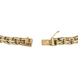 18k Yellow Gold 41.8g Solid Very Heavy Vintage Double Curb Link Bracelet 8.5"