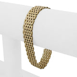 14k Yellow Gold 20g Polished Ladies 11mm Brick Link Mesh Bracelet Italy 7"