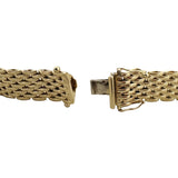 14k Yellow Gold 20g Polished Ladies 11mm Brick Link Mesh Bracelet Italy 7"