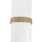 14k Yellow Gold 20g Polished Ladies 11mm Brick Link Mesh Bracelet Italy 7"