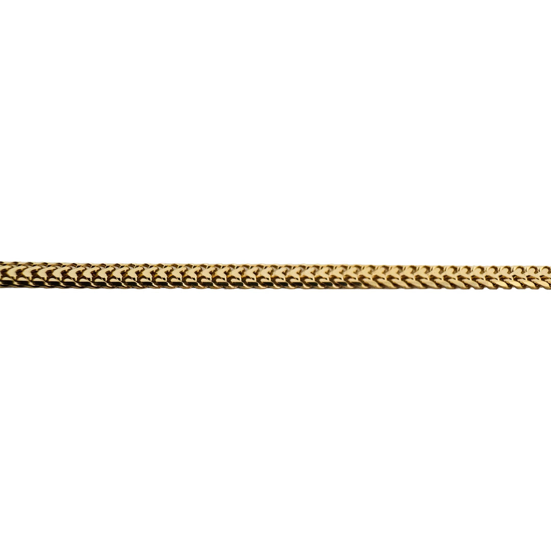 18k Yellow Gold 17g Solid Flat 4mm Fancy Mesh Link Necklace 23.5"
