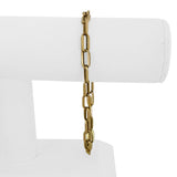 18k Yellow Gold 13.5g Solid Vintage Men's 5.5mm Paperclip Link Bracelet 9"