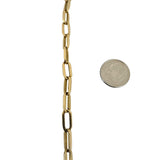 18k Yellow Gold 13.5g Solid Vintage Men's 5.5mm Paperclip Link Bracelet 9"