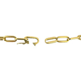 18k Yellow Gold 13.5g Solid Vintage Men's 5.5mm Paperclip Link Bracelet 9"