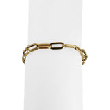 18k Yellow Gold 13.5g Solid Vintage Men's 5.5mm Paperclip Link Bracelet 9"