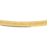 14k Yellow Gold 30g Solid Thick 6mm Herringbone Link Necklace Italy 24"