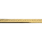 14k Yellow Gold 30g Solid Thick 6mm Herringbone Link Necklace Italy 24"
