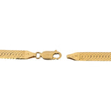14k Yellow Gold 30g Solid Thick 6mm Herringbone Link Necklace Italy 24"