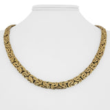 14k Yellow Gold 31.4g Ladies Heavy Thick 7mm Byzantine Link Necklace 21"