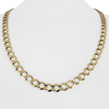 14k Yellow Gold 28.9g Solid Heavy 7mm Curb Link Chain Necklace 21"