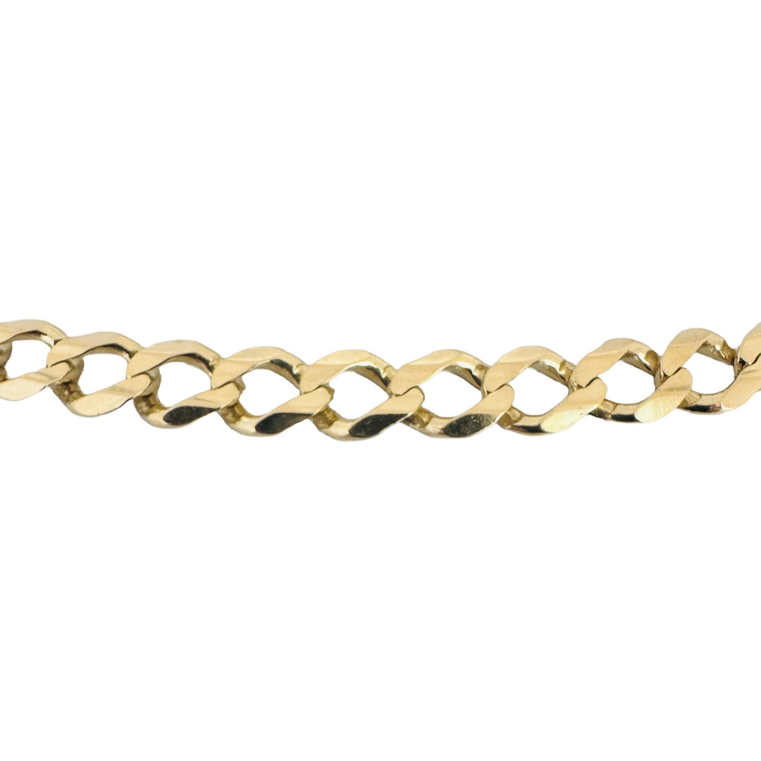 14k Yellow Gold 28.9g Solid Heavy 7mm Curb Link Chain Necklace 21"