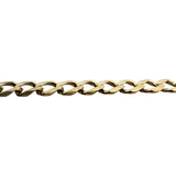 14k Yellow Gold 28.9g Solid Heavy 7mm Curb Link Chain Necklace 21"
