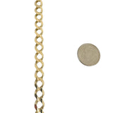 14k Yellow Gold 28.9g Solid Heavy 7mm Curb Link Chain Necklace 21"