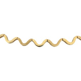 14k Yellow Gold 11.7g Ladies Polished and Brushed Links Zig Zag Necklace 16.5"