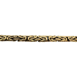 14k Yellow Gold 21.7g Ladies Thick 7mm Byzantine Link Necklace Turkey 18"