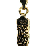 14k Yellow Gold 21.7g Ladies Thick 7mm Byzantine Link Necklace Turkey 18"