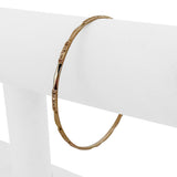 14k Yellow Gold 6g Solid Vintage 2mm Fancy Bangle Bracelet 7.5"