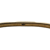 14k Yellow Gold 6g Solid Vintage 2mm Fancy Bangle Bracelet 7.5"