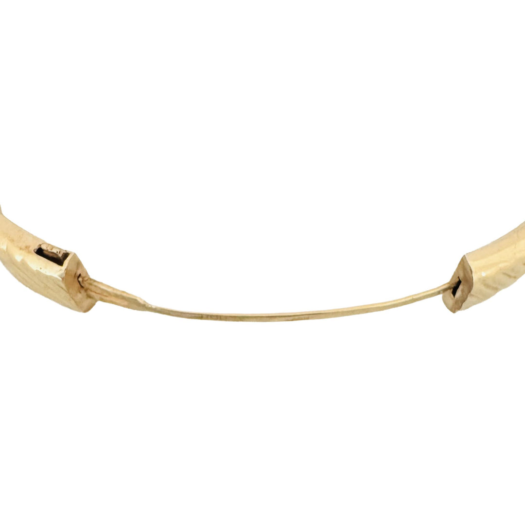 14k Yellow Gold 18.6g Vintage Ladies Ribbed 11mm Bangle Bracelet 6.75"
