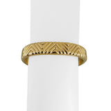 14k Yellow Gold 18.6g Vintage Ladies Ribbed 11mm Bangle Bracelet 6.75"