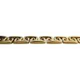 14k Yellow Gold 15g Ladies Polished 8.5mm Greek Key Link Bracelet Italy 7.5"
