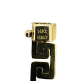 14k Yellow Gold 15g Ladies Polished 8.5mm Greek Key Link Bracelet Italy 7.5"