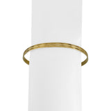14k Yellow Gold 8.3g Solid Diamond Cut 4.5mm Round Bangle Bracelet 8"
