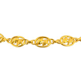 24k Pure Yellow Gold 35g Solid Heavy Fancy Dolphin Link Necklace 15"