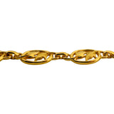24k Pure Yellow Gold 35g Solid Heavy Fancy Dolphin Link Necklace 15"