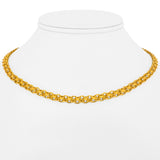 24k Pure Yellow Gold 24.2g Solid Heavy Bismark Link Necklace 16"