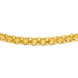 24k Pure Yellow Gold 24.2g Solid Heavy Bismark Link Necklace 16"