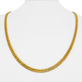 24k Pure Yellow Gold 35g Solid Heavy 4mm Curb Link Chain Necklace 22"