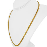 24k Pure Yellow Gold 35g Solid Heavy 4mm Curb Link Chain Necklace 22"