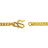 24k Pure Yellow Gold 35g Solid Heavy 4mm Curb Link Chain Necklace 22"